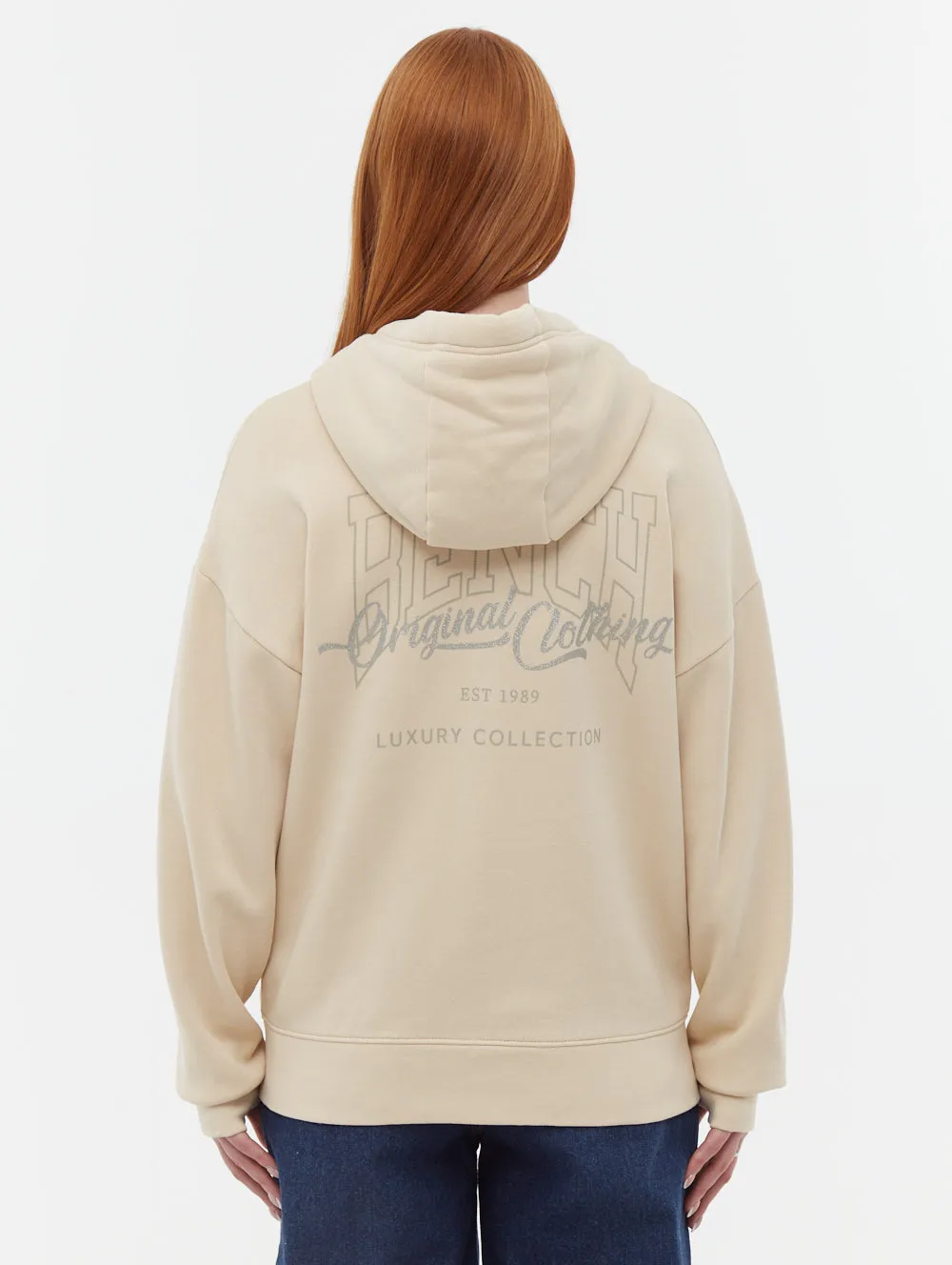 Zira Athletic Logo Zip-Up Hoodie ComfortWaistband