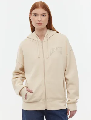 Zira Athletic Logo Zip-Up Hoodie Adjustable drawstring Cozy Pullover