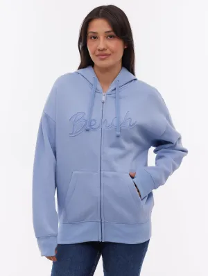Kingra Oversize Zip-Up Hoodie - Blue ElasticFree