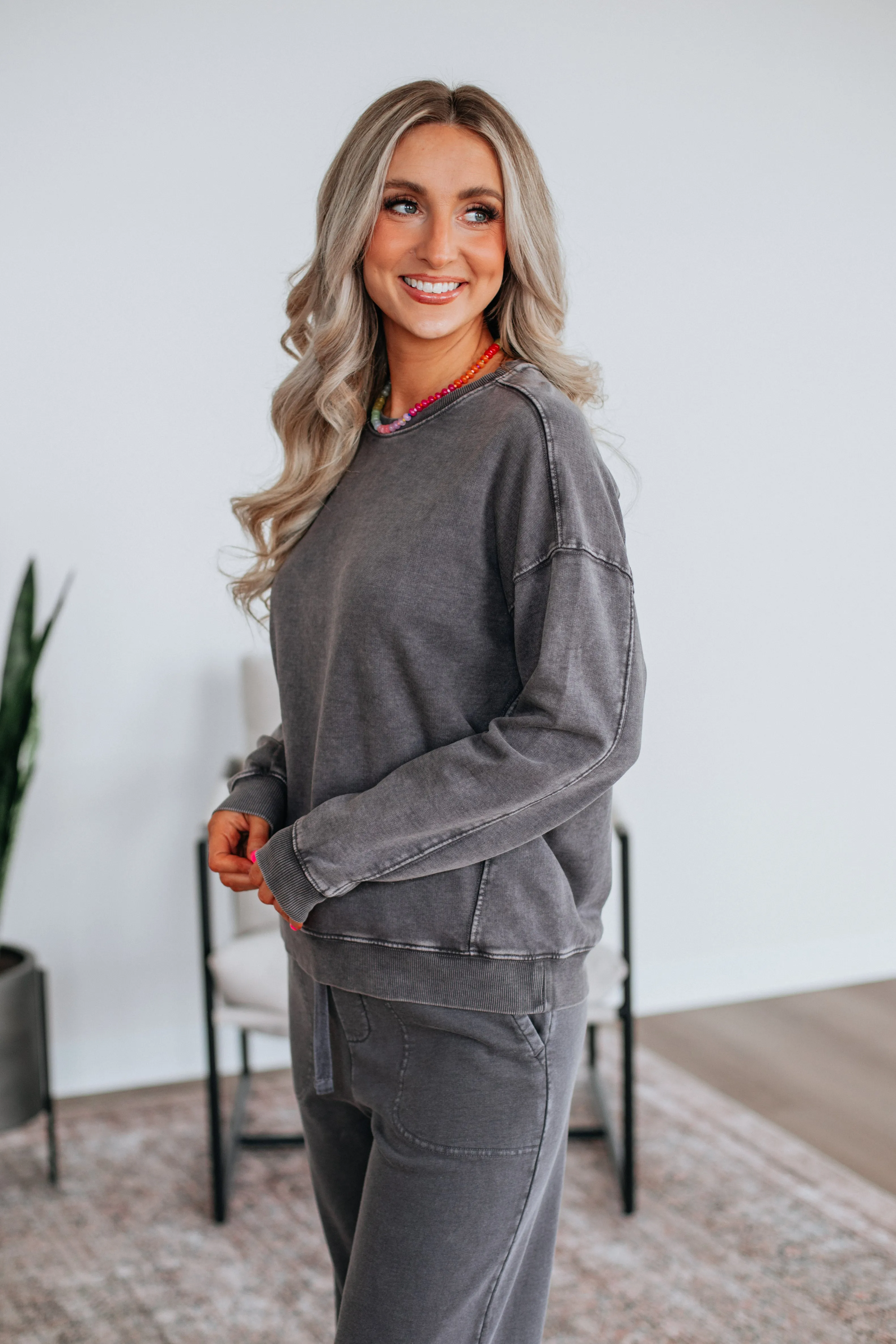 SweatWickingLining Semi Formal Berlin Sweatshirt - Charcoal