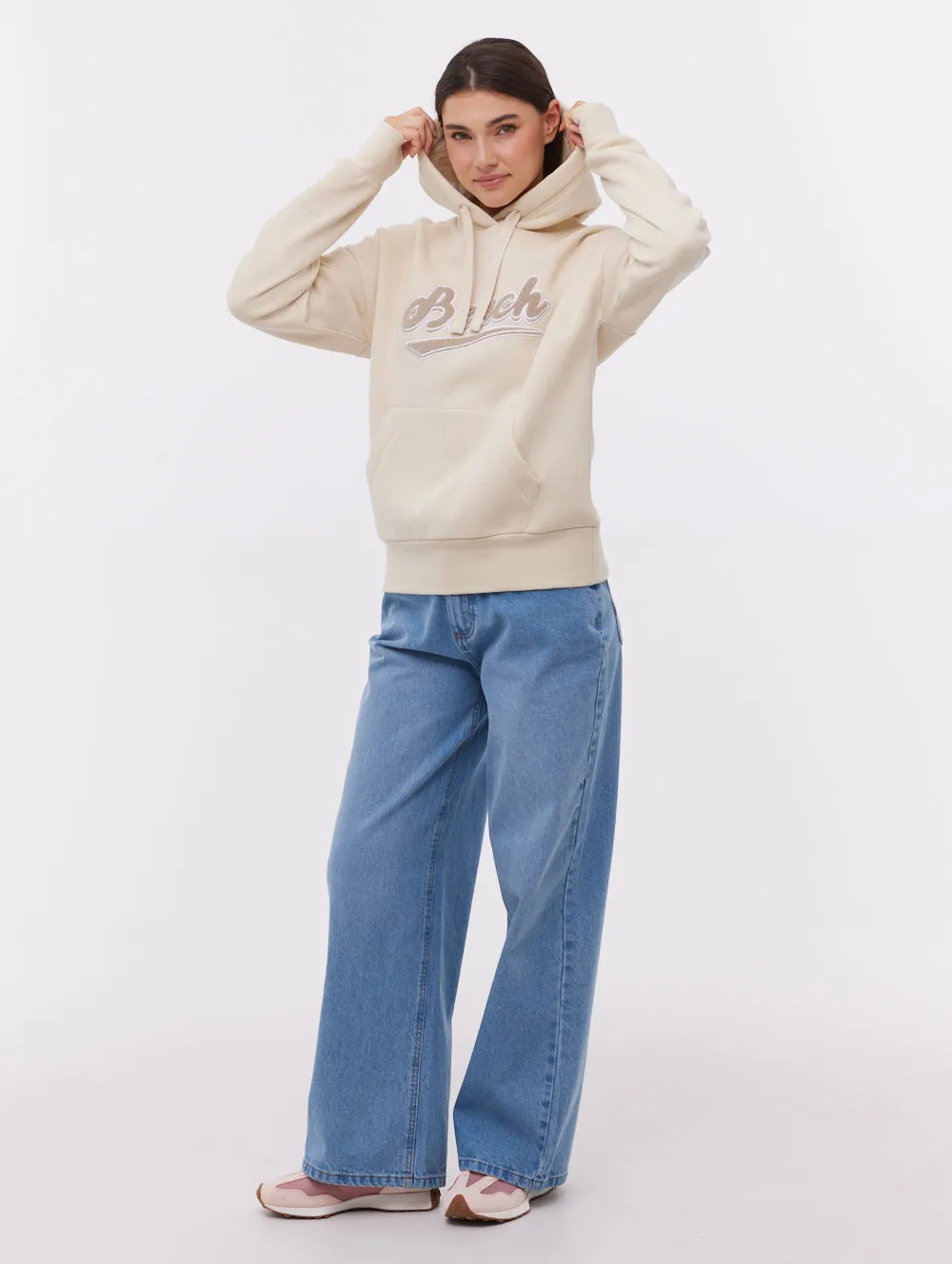 Karolina Retro Logo Hoodie Raw Linen