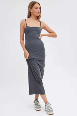 Grey Supersoft Bodycon Maxi Dress Sun shield Rail Glow