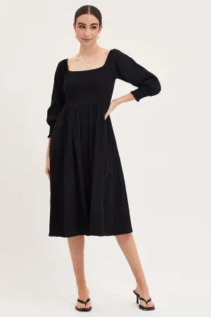 Luxurious long dress Black Dress Long Sleeve Maxi