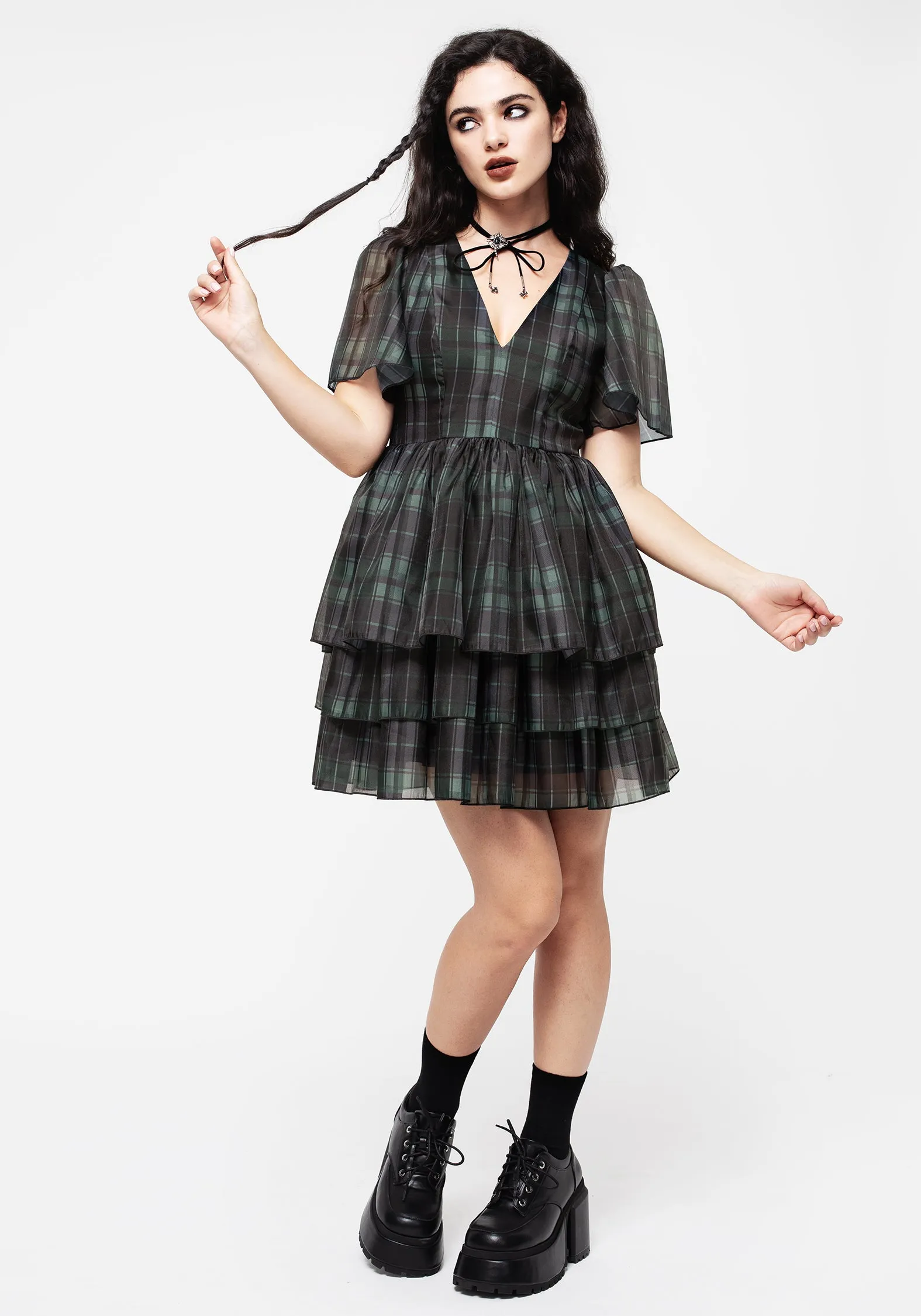 Checkmate Layered Organza Mini Dress High Beat