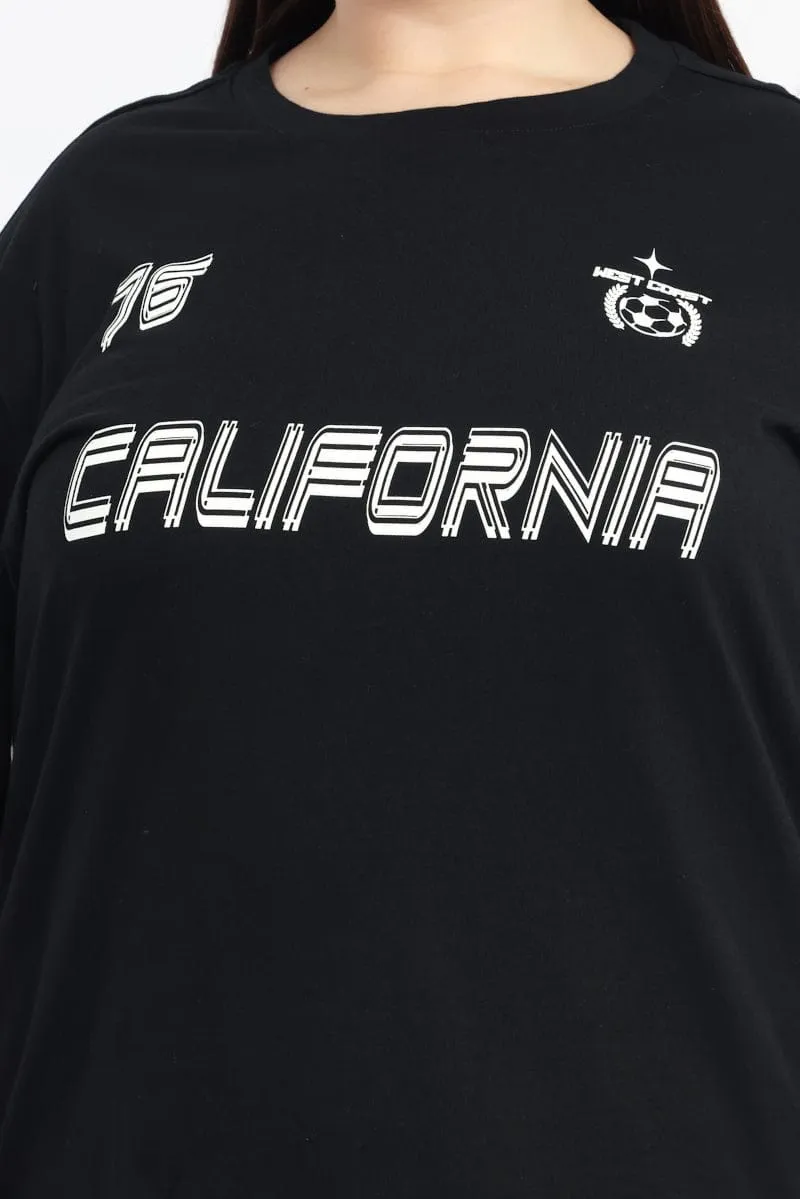 Customer Favorite EasyCareFabric Black Graphic T Shirt Short Sleeve Crew Neck