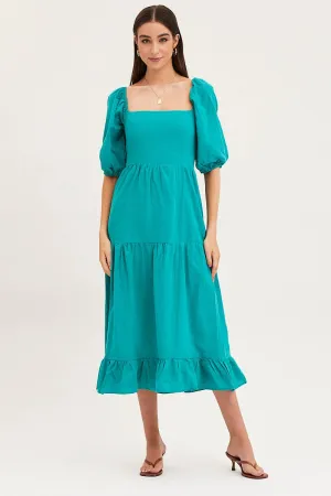 Green Maxi Dress Linen Onyx Glow Lavender Field