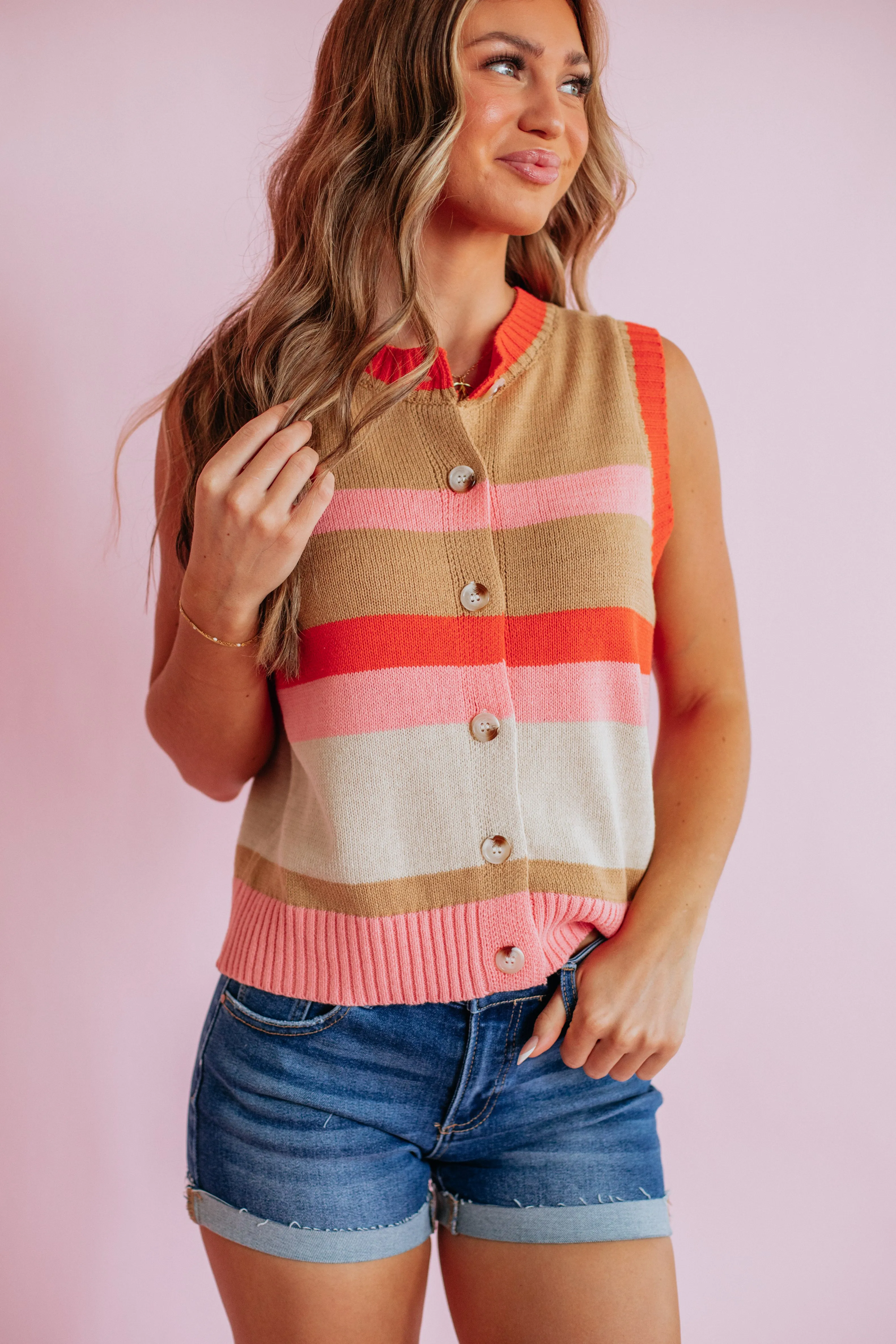 Modern Knitwear All-Purpose Knit Robbyn Sweater Top - Taupe Mix