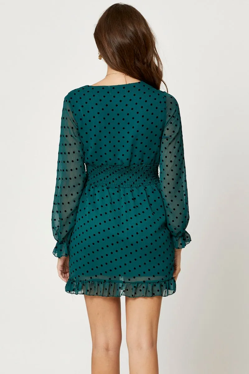 Polka Dot Skater Dress Streetwear Style Wind Glow