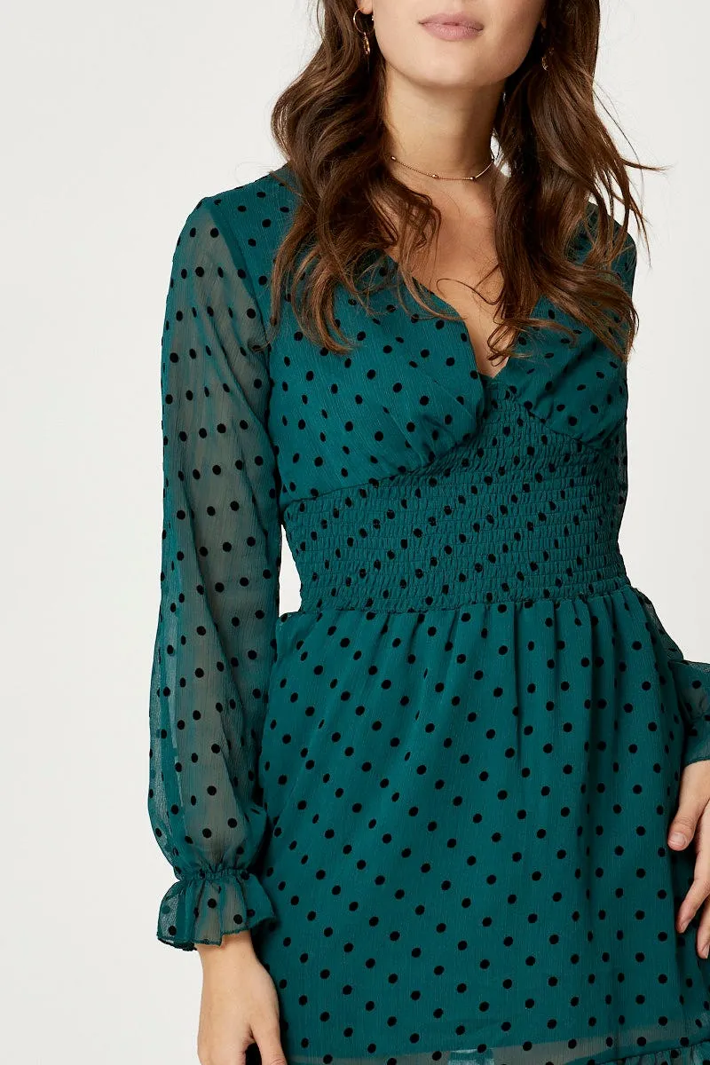 Dance Flow Polka Dot Skater Dress