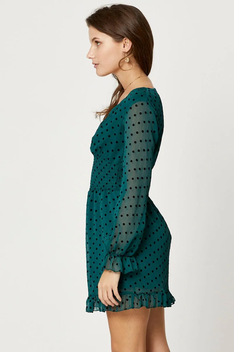 Polka Dot Skater Dress Easy Fit