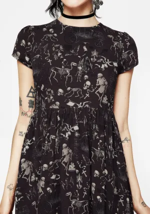 Melancholia Mini Skater Dress Hypoallergenic fabric