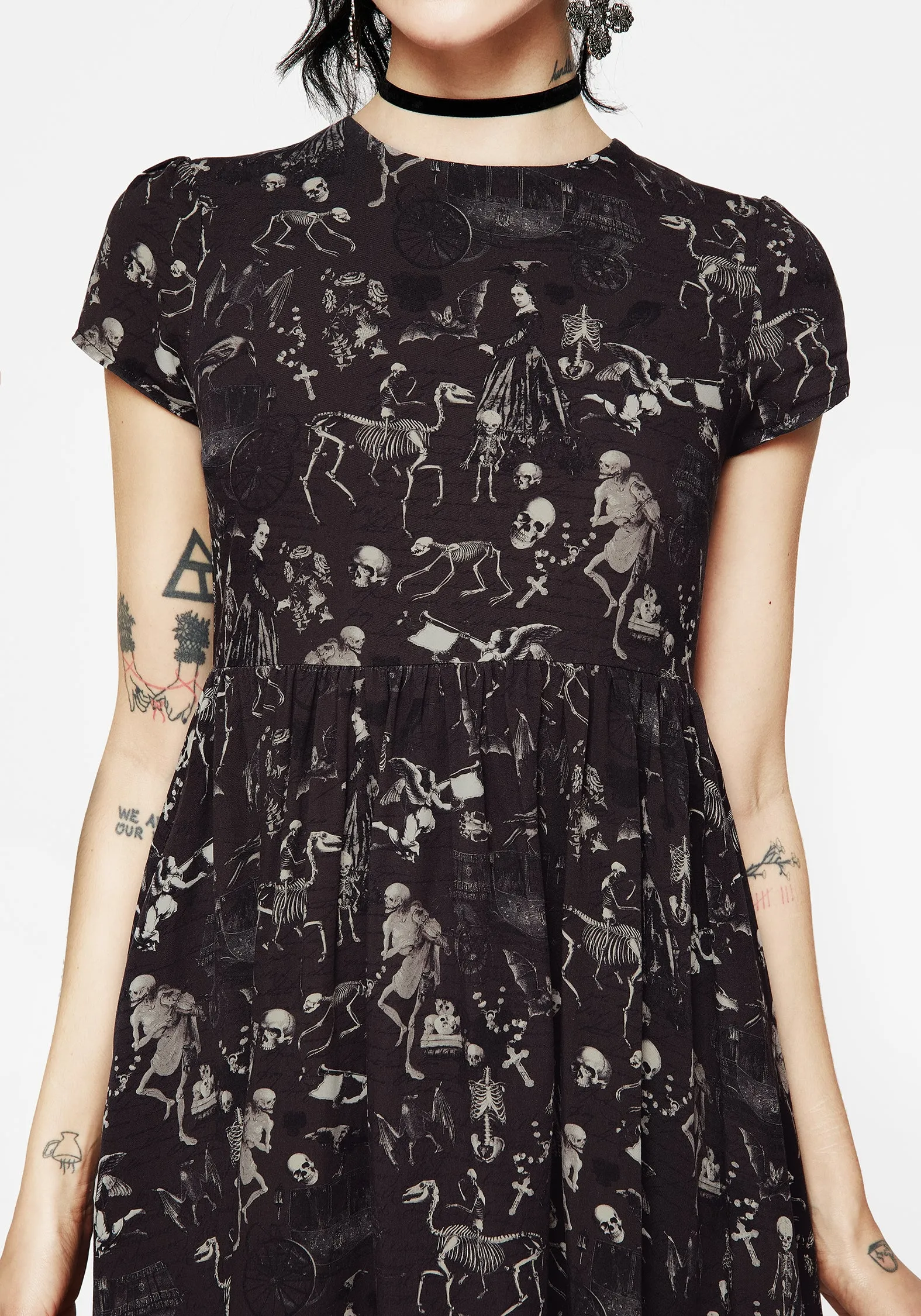 Melancholia Mini Skater Dress Hypoallergenic fabric