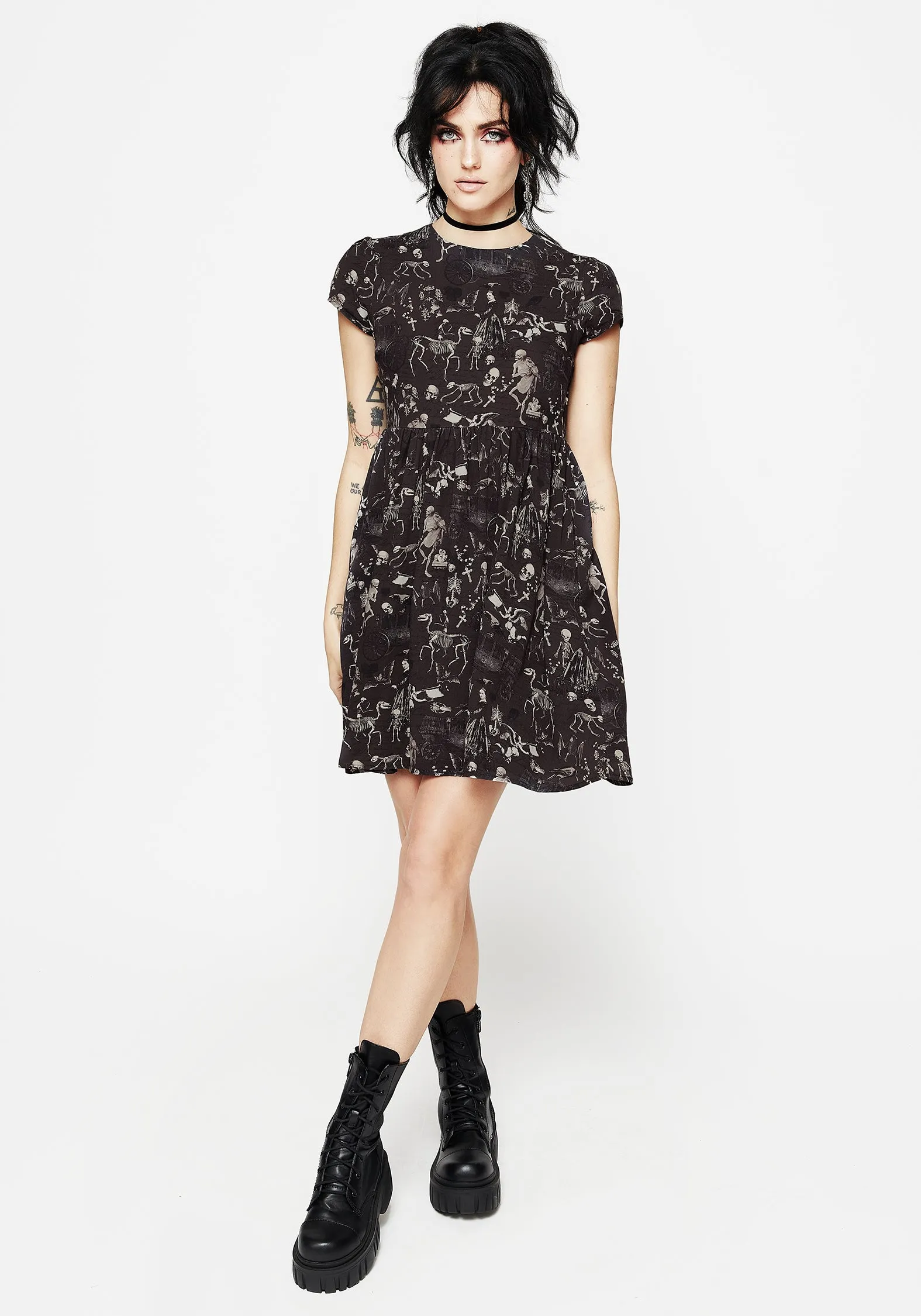 Shake Ready Fresh Prints Melancholia Mini Skater Dress