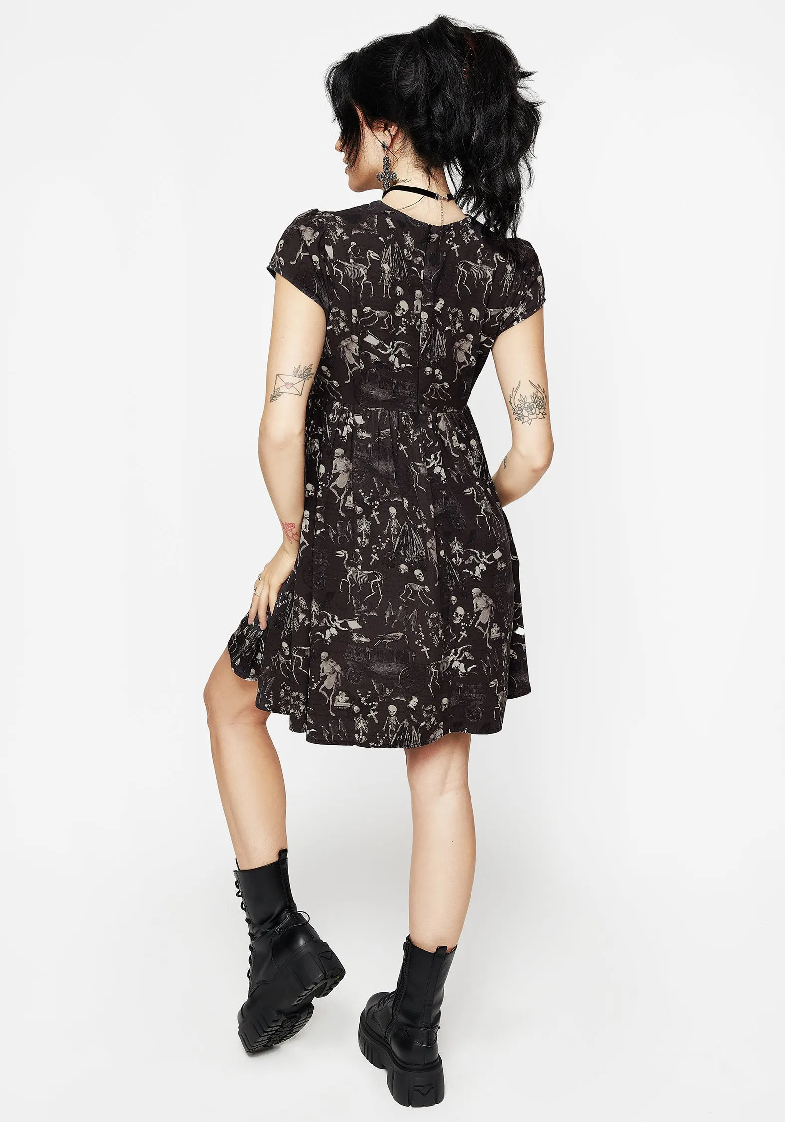 Melancholia Mini Skater Dress Stylish short formal dress