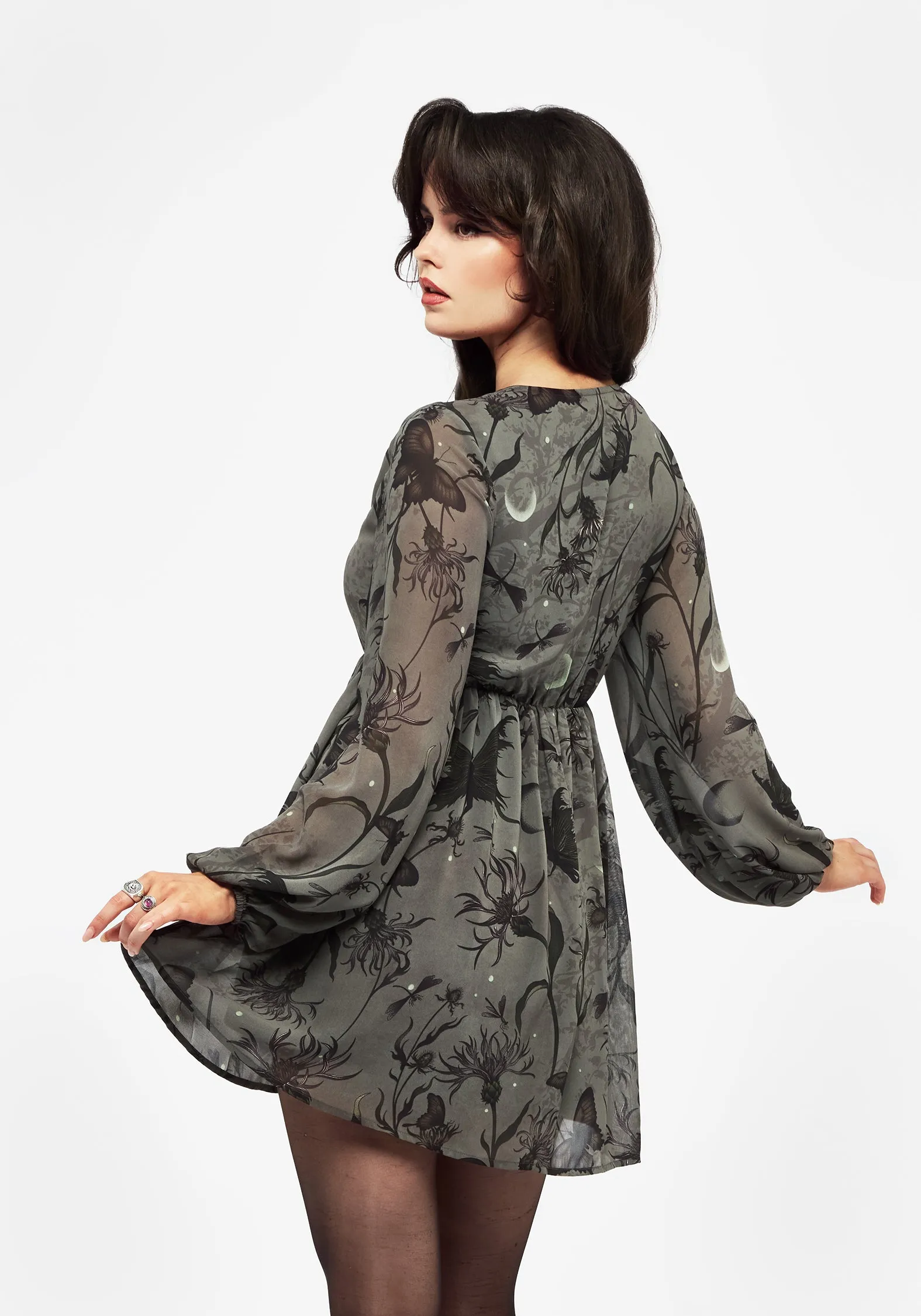 Street Heat Gloriana Floral Print Chiffon Mini Dress