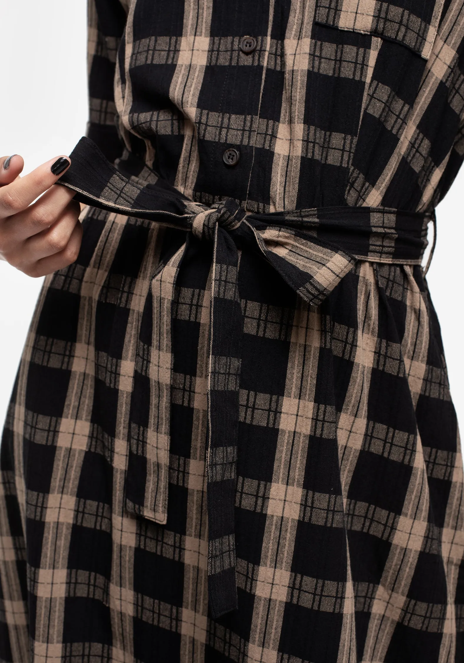 Art Gallery Vibrant summer dress Rogue Check Cotton Midi Shirt Dress