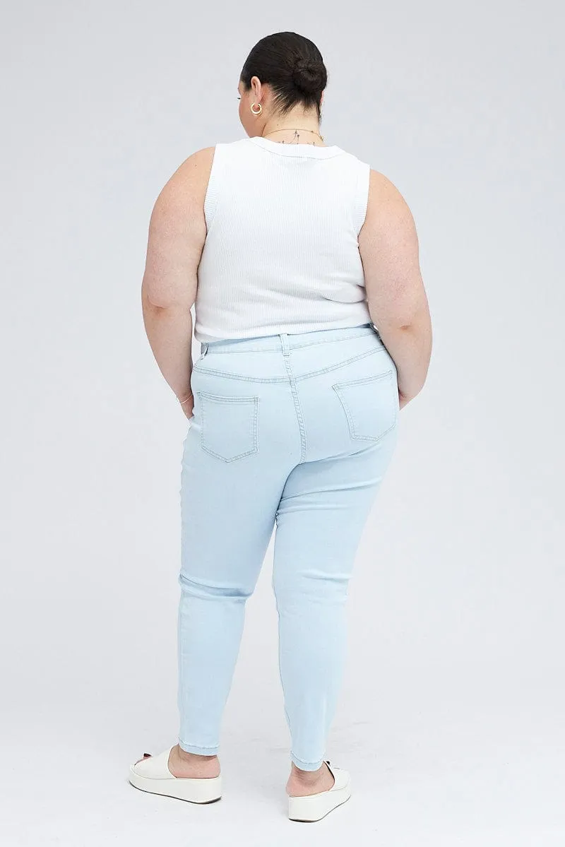 Denim Skinny Jeans High Rise Utility Basic