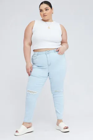 Denim Skinny Jeans High Rise Go-to Wear Comfort Stretch Technology