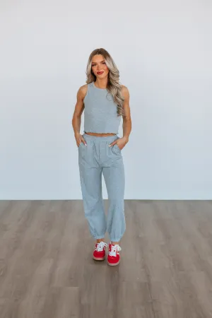 Dax Two-Piece Lounge Set - Heather Grey Ultra Soft Blend