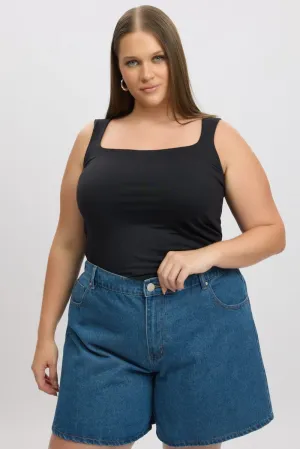 Warm Tracksuit Stream Fit Black Tank Top Sleeveless Supersoft