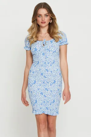 Print Bodycon Dress Mini Casual Style Soft fabric mini
