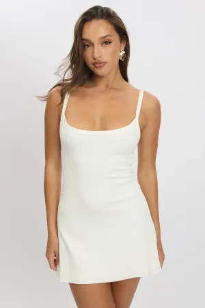 Party Fresh Unlined Versions White Mini Dress Sleeveless