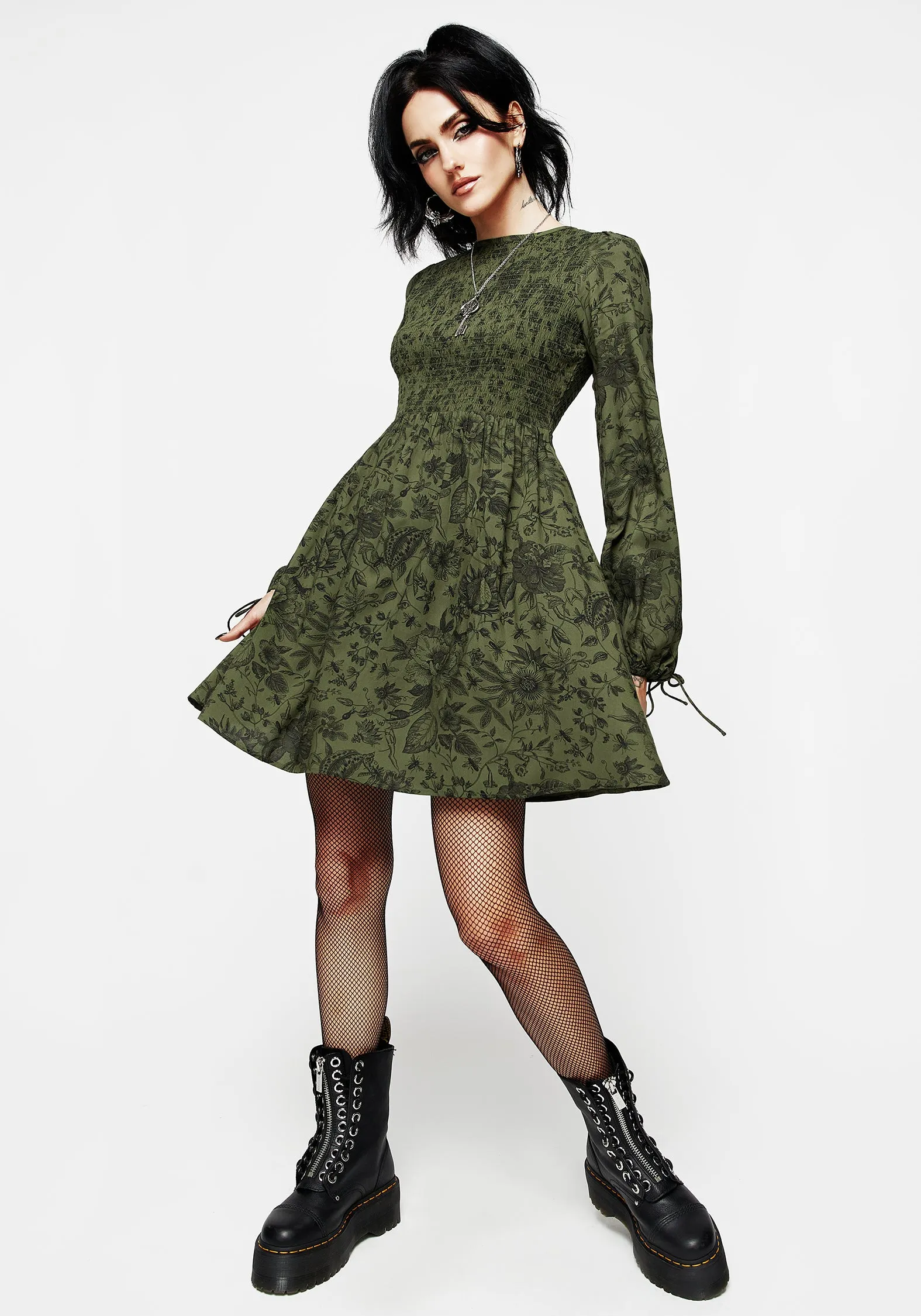 Weekend Ready Youthful Style Meadowflowers Floral Print Mini Dress