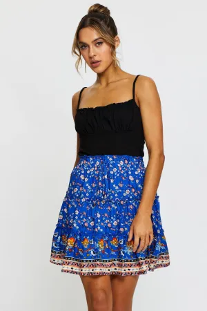 Boho Print Skater Mini Skirt Travel Friendly Resale Value