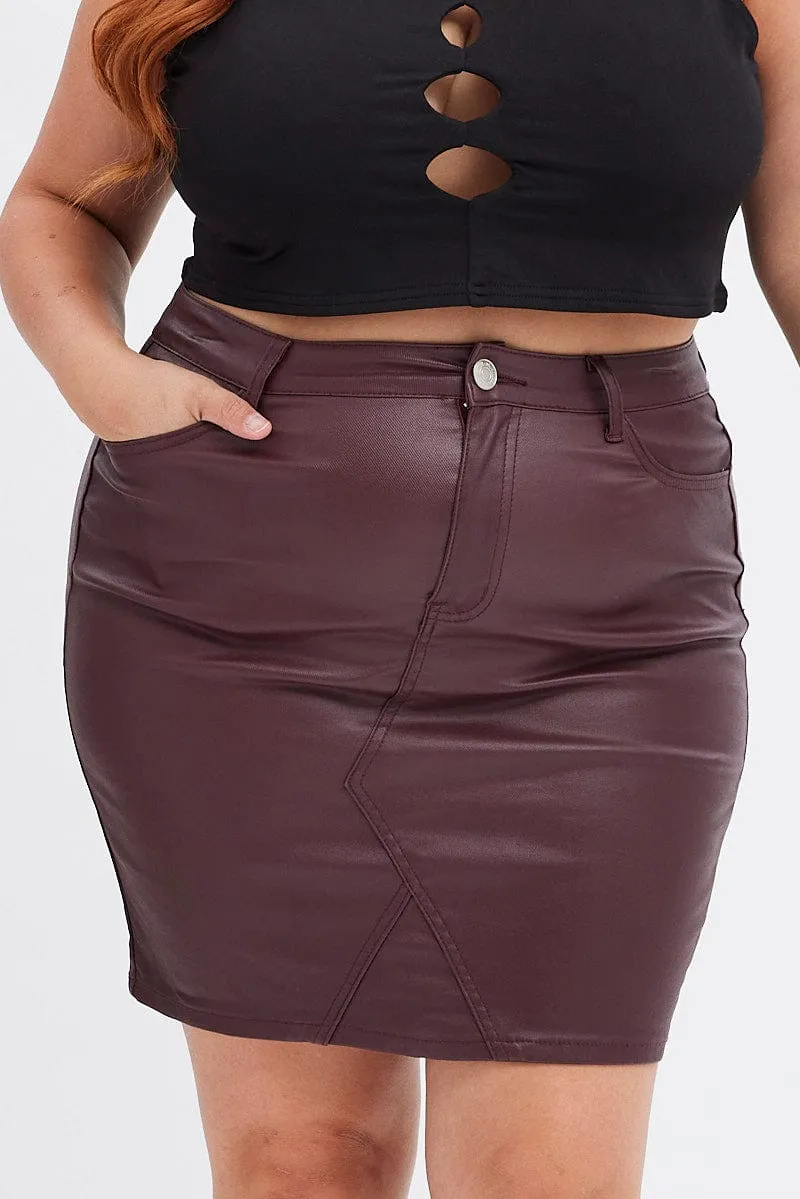 Creative Layering Purple Mini Skirt