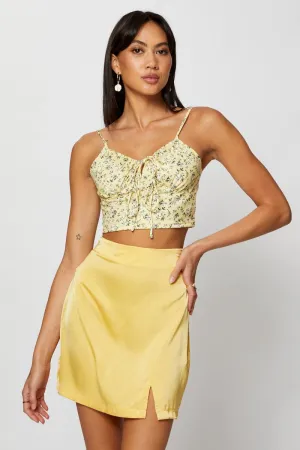 Road Trip Orange Mini Skirt Split