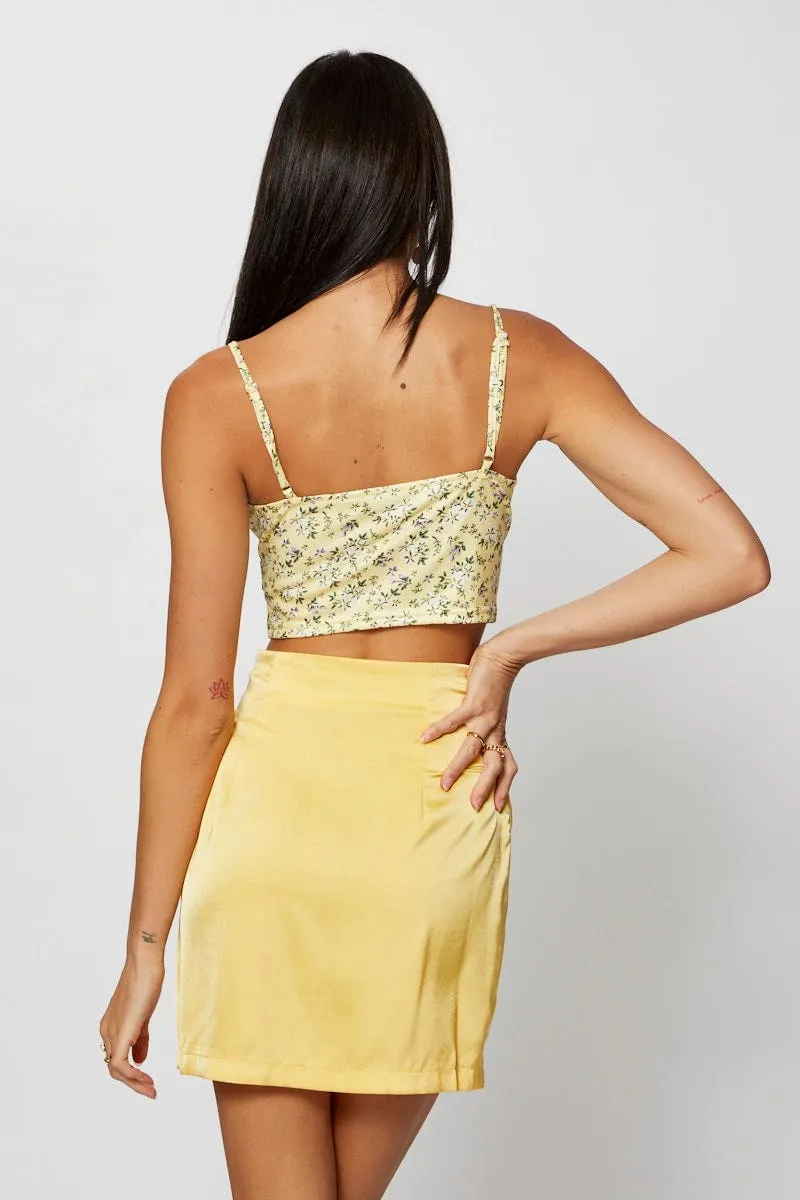 Affordable Fashion Couture Inspired Orange Mini Skirt Split