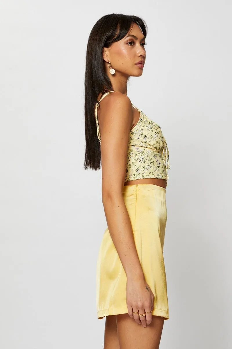 Orange Mini Skirt Split Beach Day Wrap Closure