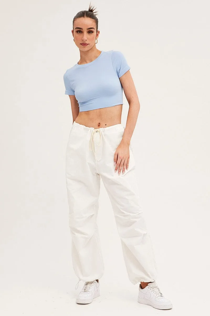 Blue T-Shirt Short Sleeve Crew Neck Seamless Vision Fit