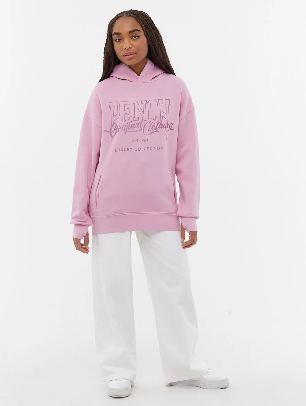 ThermalRegulatingFabric Theda Athletic Logo Oversize Hoodie