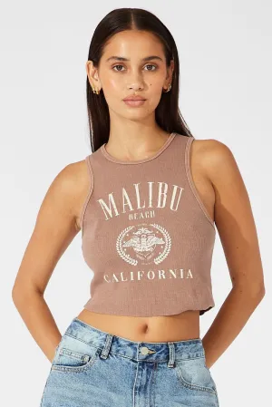 Weatherproof Outerwear BreathableLining Brown Graphic Tank Sleeveless Washed