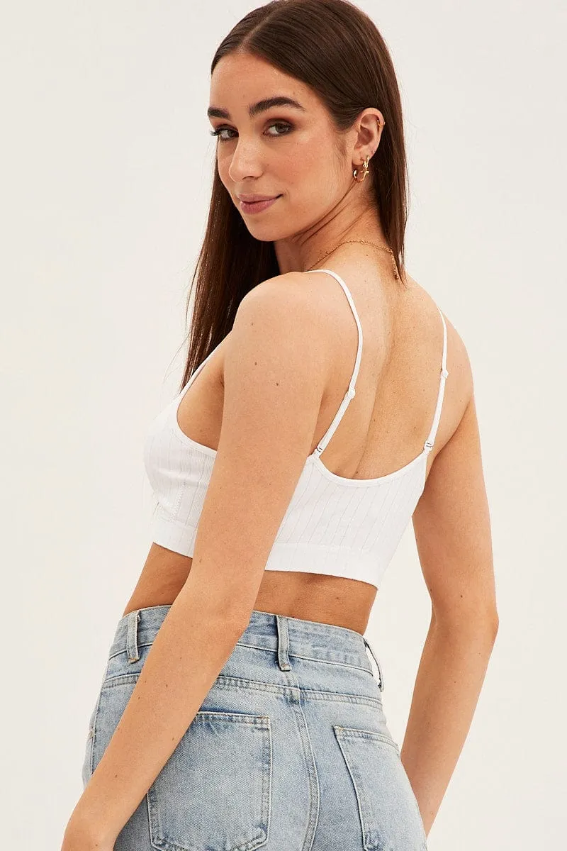 Classic Mode Laid-Back Outfit White Top Sleeveless Seamless