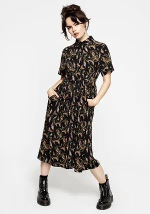Atropos Midi Shirt Dress Minimalist Girl Day-To-Night Wear