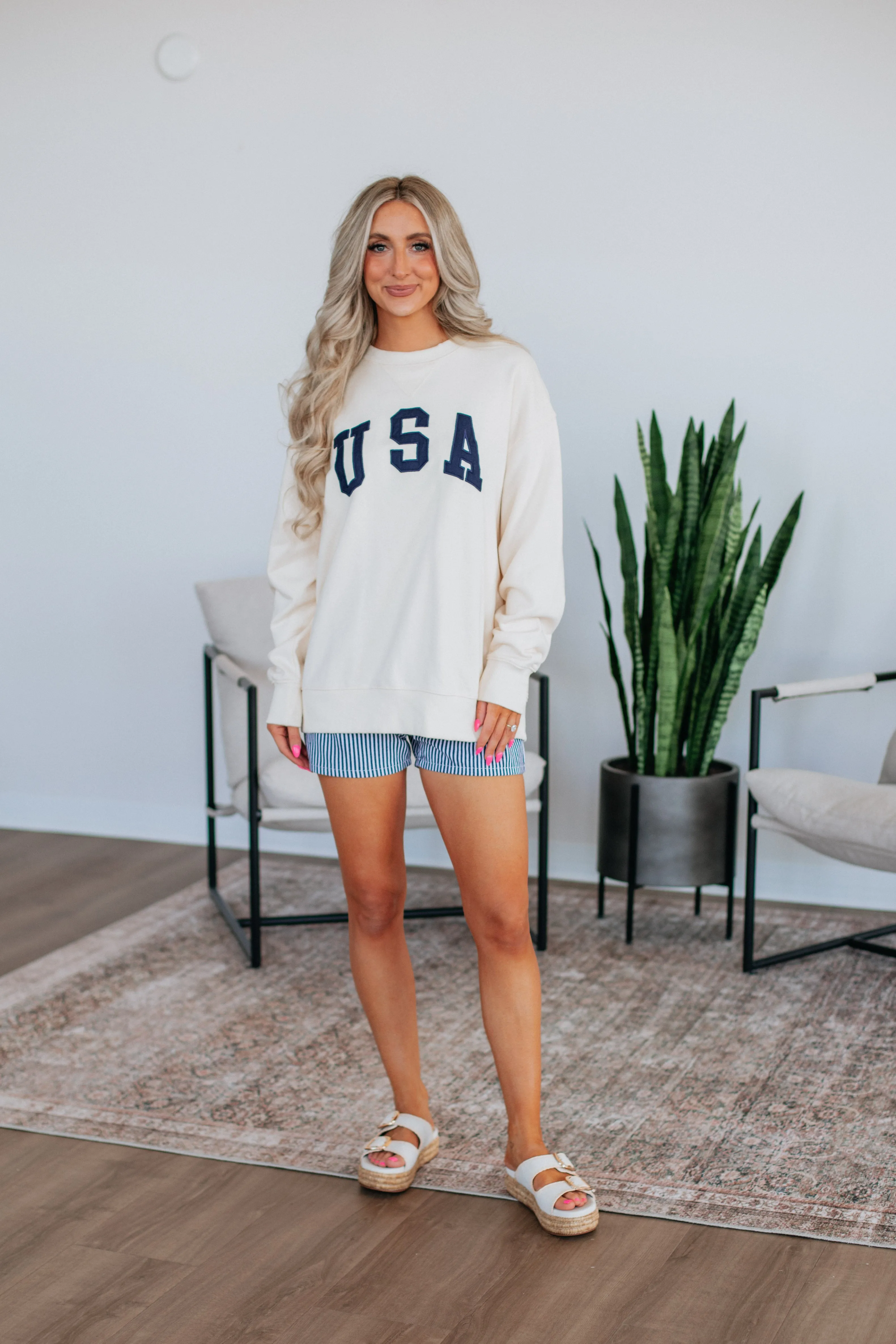USA Pullover - Cream HypoallergenicYarn