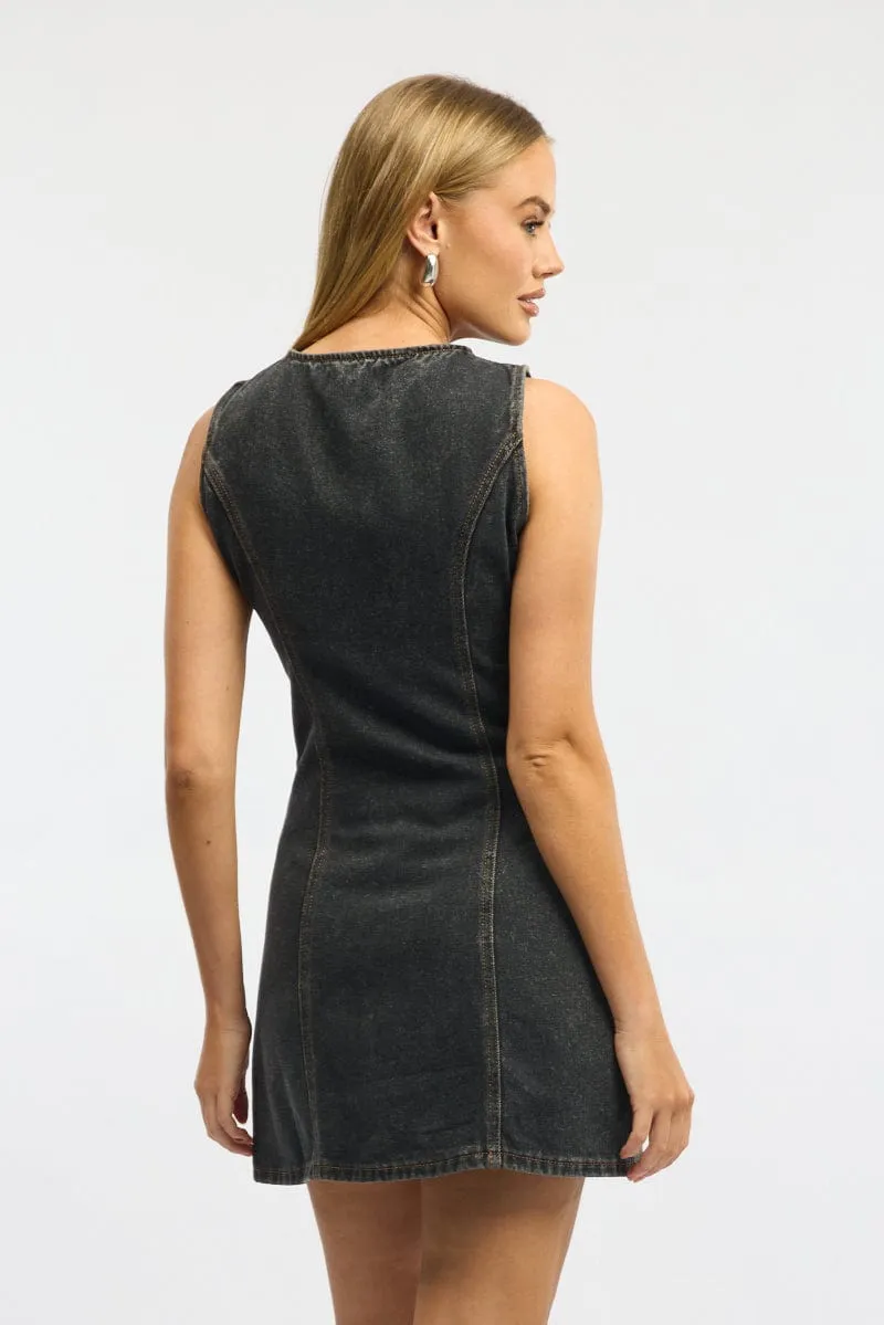 Black Bodycon Dress Mini Figure Pop Fresh Style