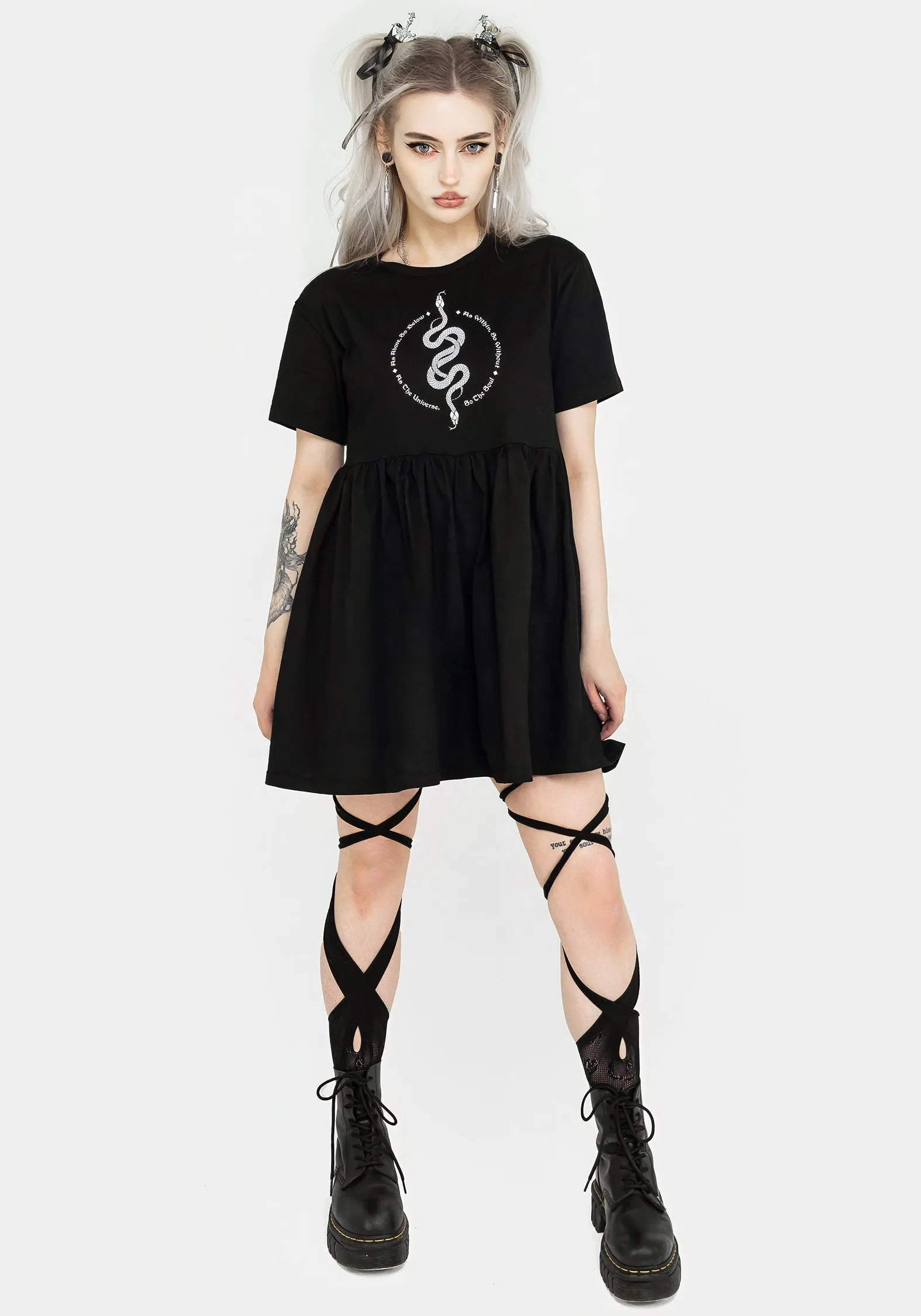 Hermetica Jersey Skater Dress Elegant mini with floral prints