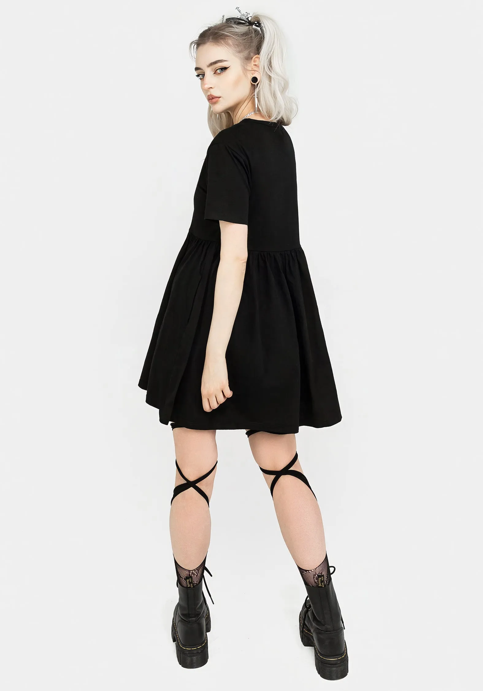 Flattering Design Look Hermetica Jersey Skater Dress