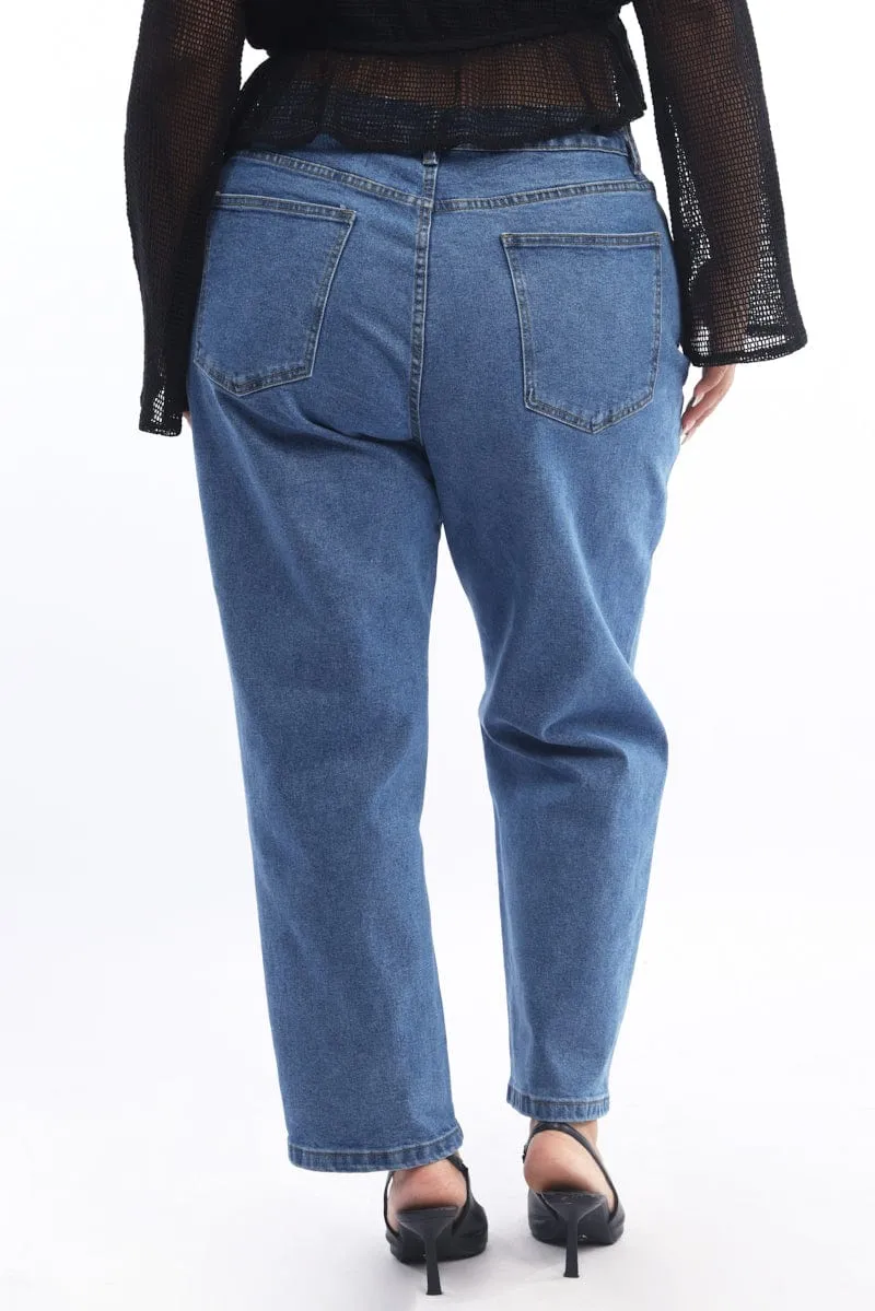 Denim Mom Jeans High Rise Go Everywhere