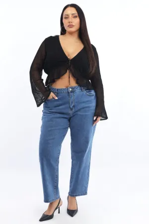 Denim Mom Jeans High Rise Classic Cut City Look