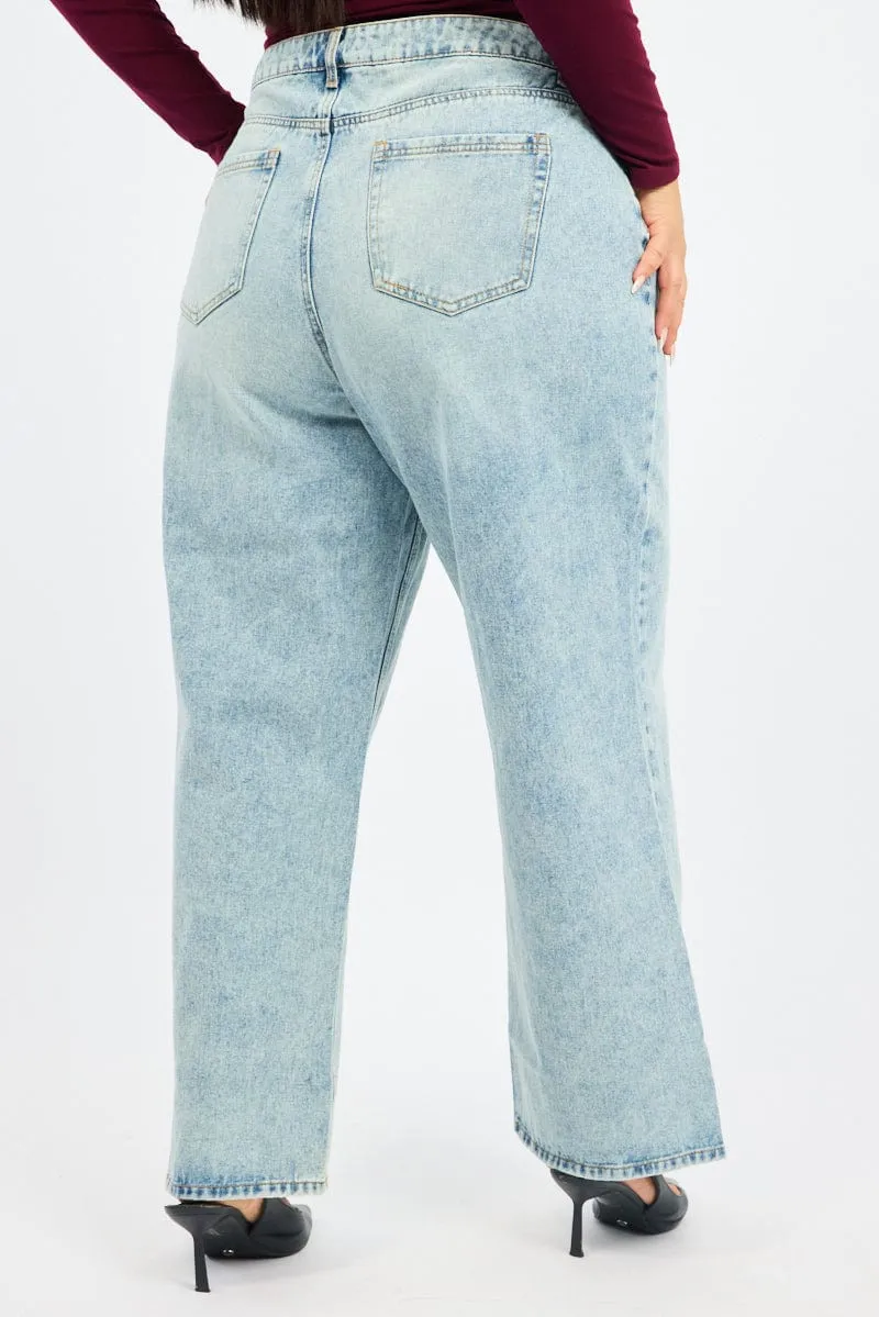 Denim Baggy Jeans Mid Rise Basic Necessity Simple Attire