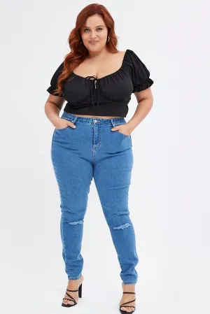 Everyday Motion City Ready Blue Skinny Denim Jeans High Rise