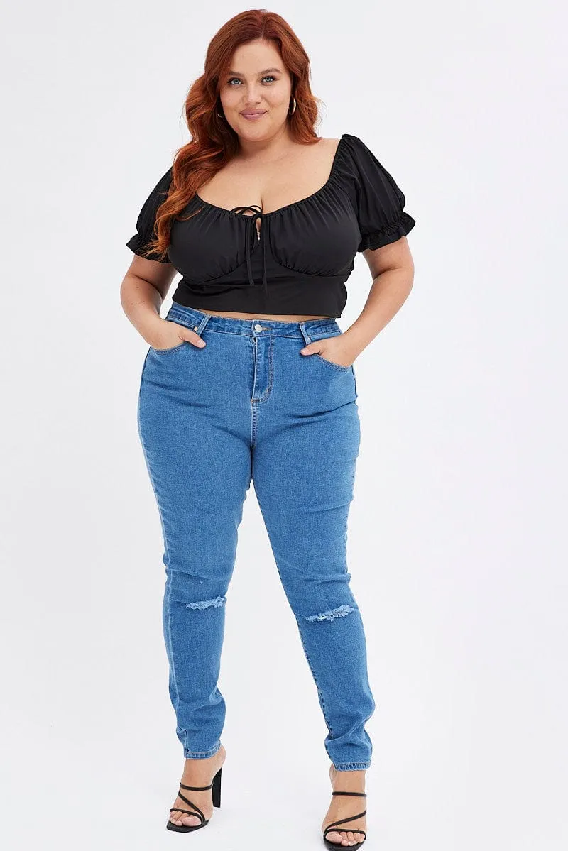 Everyday Motion City Ready Blue Skinny Denim Jeans High Rise