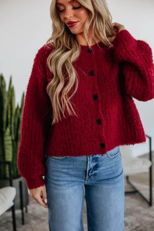Jodie Knit Cardigan - Crimson Classic Layer Colorfast Technology