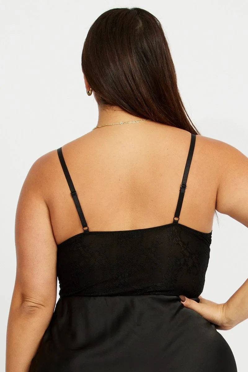 Star Mood Black Lace Bodysuit