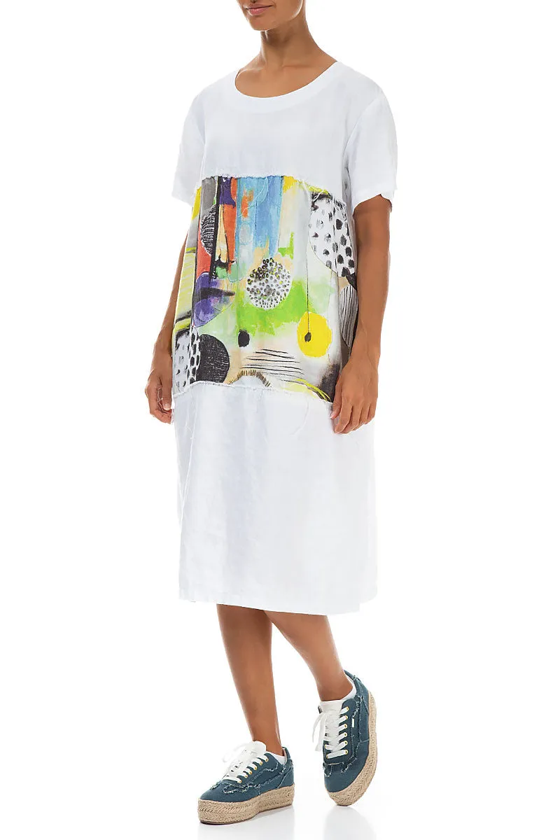 Artmaze Insert White Linen Dress QuickDrying Fiber