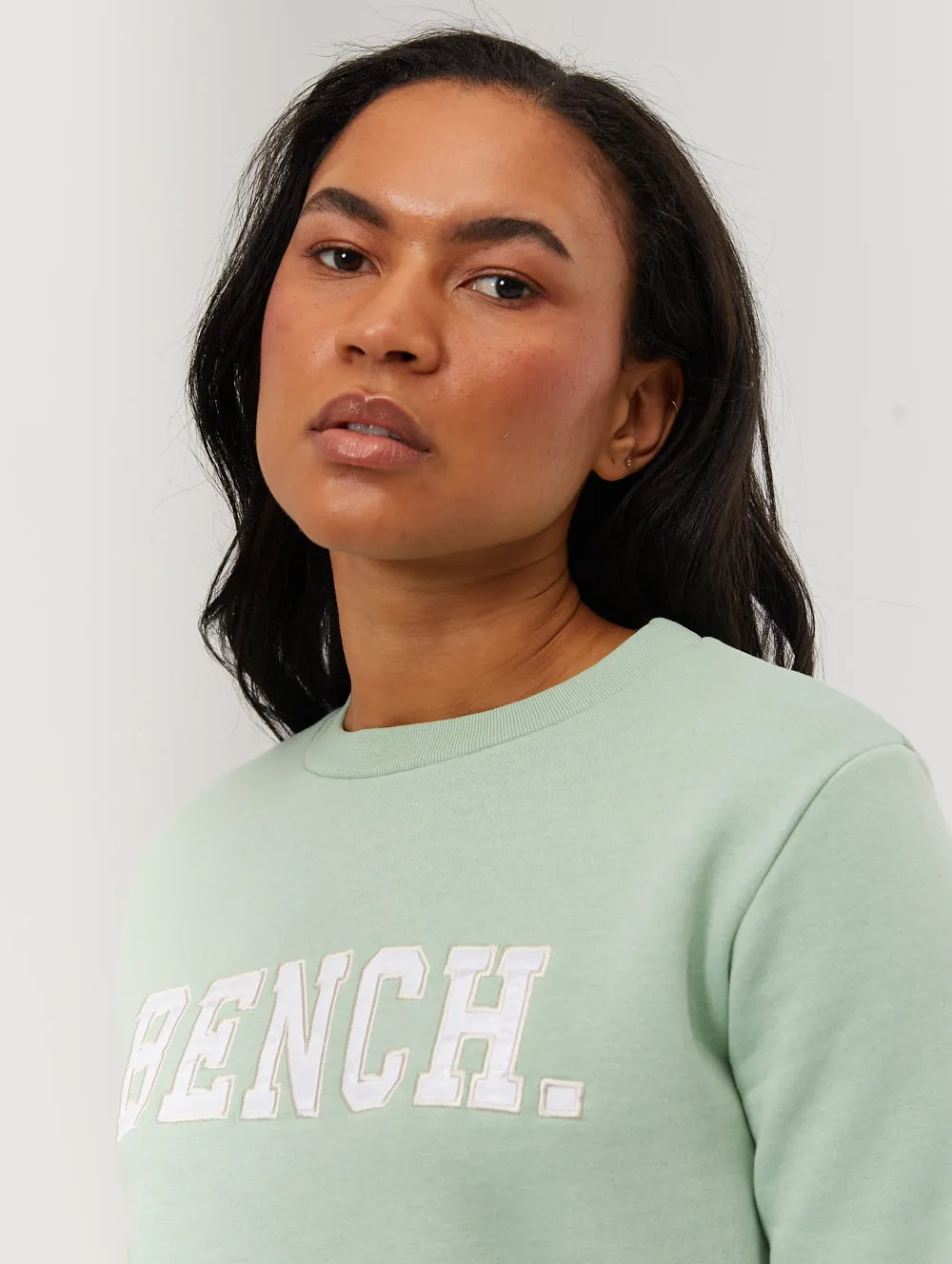TactileStitching Stylish Jumper Urlenne Collegiate Logo Crew Neck Sweatshirt Dress